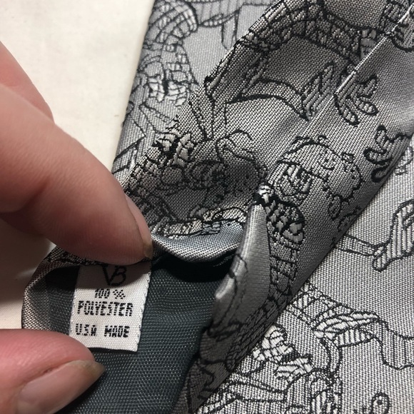 Silver Goofy Tie Balencine USA - Picture 5 of 7